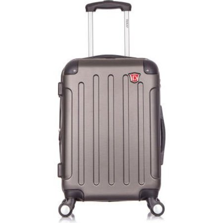 RTA PRODUCTS LLC DUKAP Intely Hardside Luggage Spinner 20" Carry-On - with USB and Micro USB Port - Gray DKINT00S-GRE